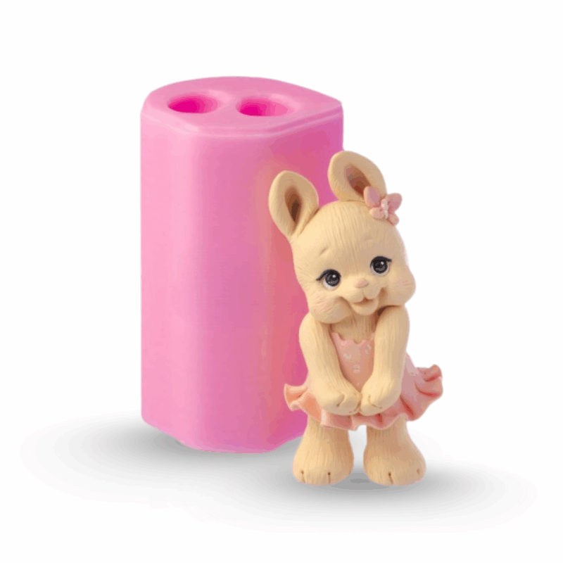 Silikonform „Hase mit Kleid“