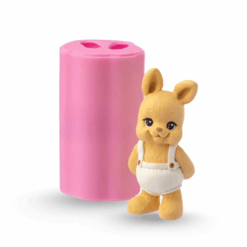 Silikonform „Hase mit Latzhose"
