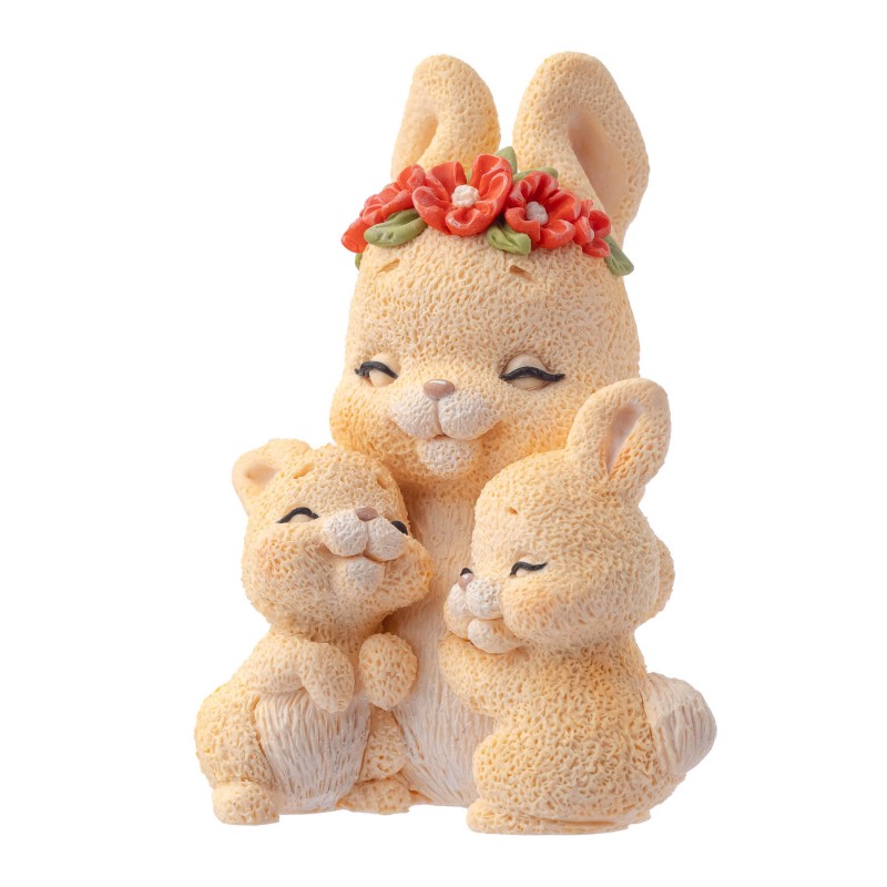 Silikonform "Hasenmama mit Kinder"