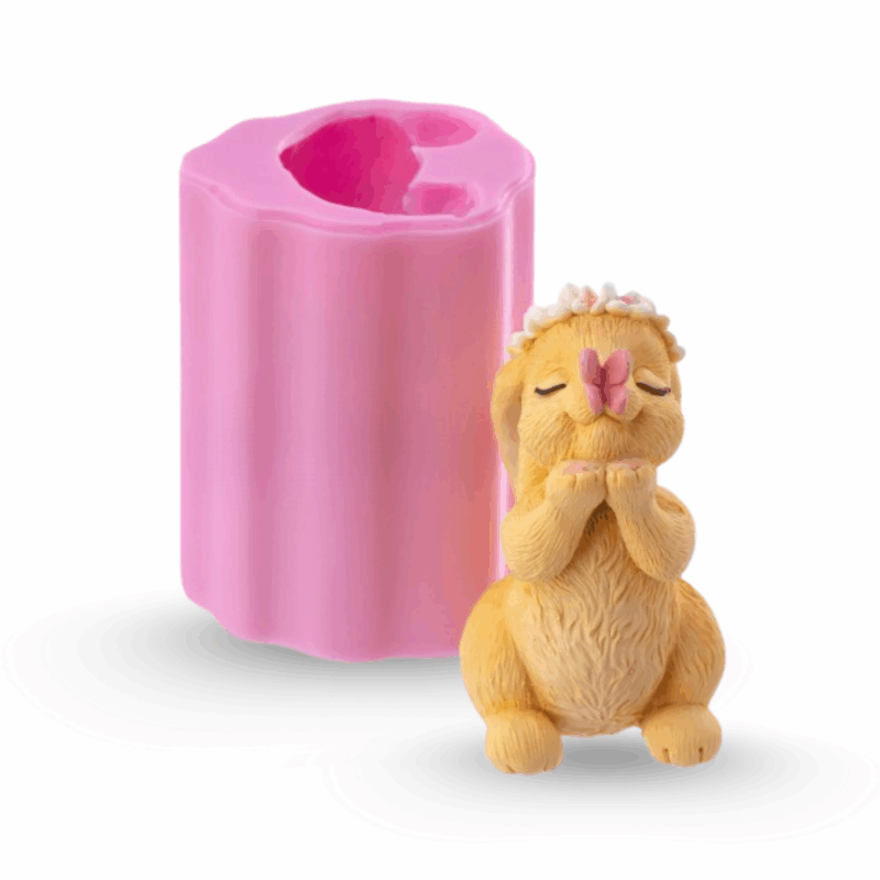 Silikonform "Hase mit Schmetterling"