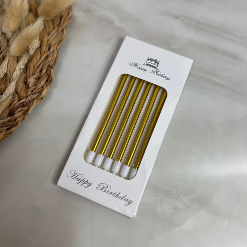 Tortenkerzen - gold - 6 Stück