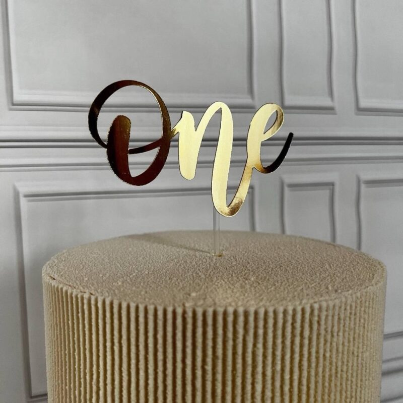 Caketopper - One - Spiegelkarton