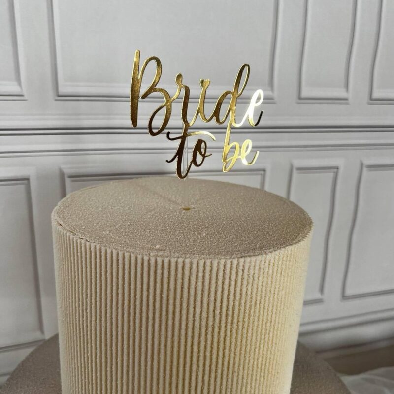Caketopper - Bride to be - Spiegelkarton
