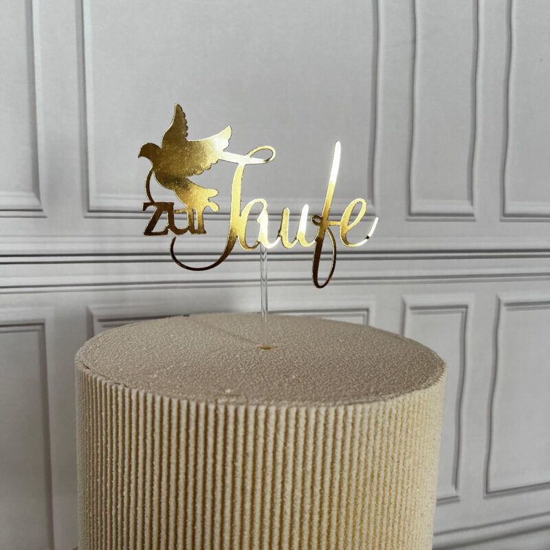 Caketopper - zur Taufe - Spiegelkarton
