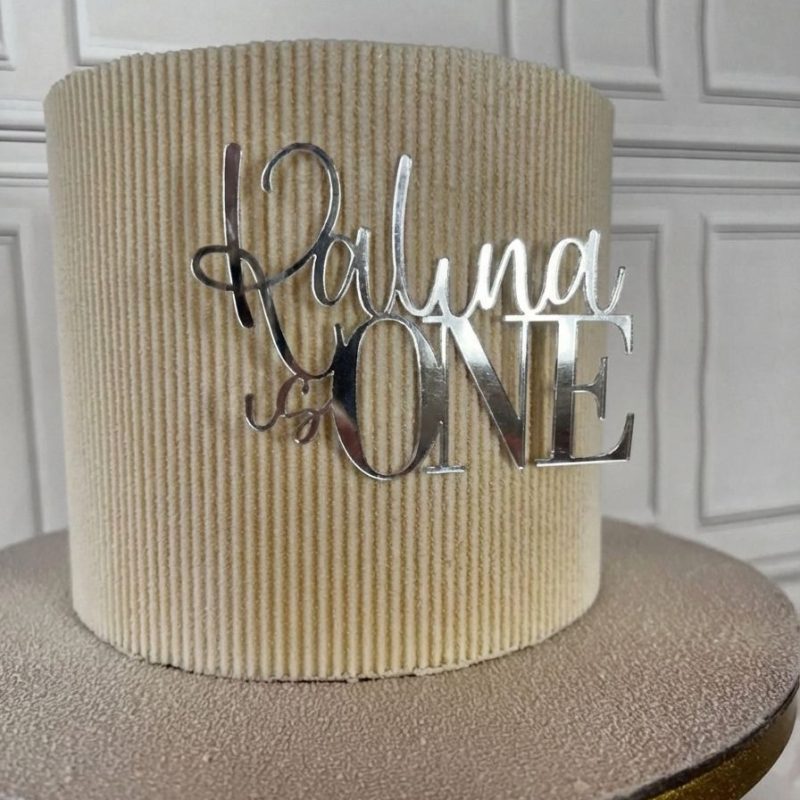 Caketopper - [Name] is ONE SILBER